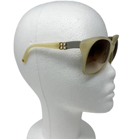 Balenciaga Retro Future Cat Eye Sunglasses ivory BB logo w/ case - Picture 10 of 11